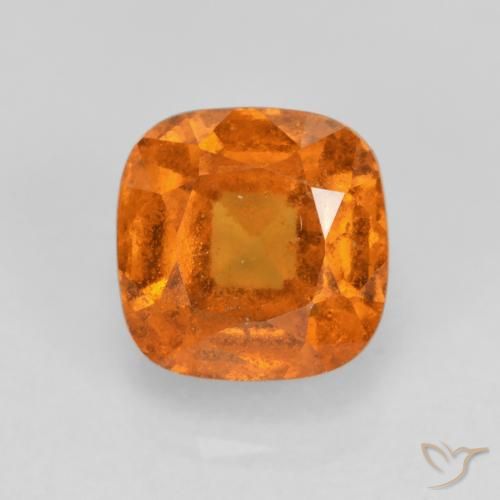 1.52ct Natural Laranja amarelado granada hessonita, Almofada, VS-SI