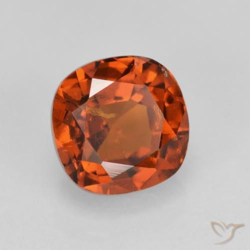 granada hessonita Laranja escuro Natural 1.46ct, Almofada, VS-SI