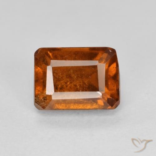 1.61ct Natural Laranja Profundo granada hessonita, Corte Esmeralda, VS-SI