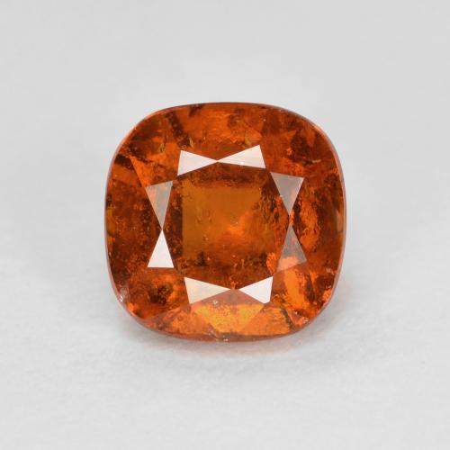 Granada Hessonita âmbar laranja Natural 1.47ct, Almofada cortada, VS-SI
