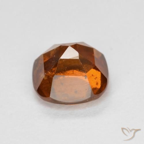 granada hessonita Laranja Profundo Natural 1.34ct, Almofada, VS-SI