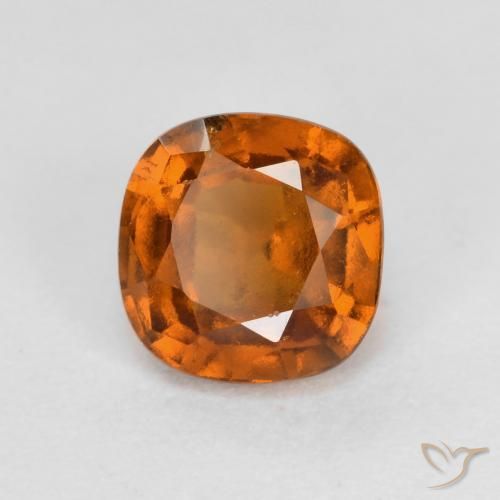 granada hessonita Laranja médio-escuro Natural 1.37ct, Almofada, VS-SI