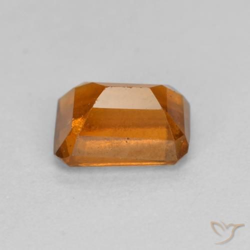 granada hessonita Laranja médio-escuro Natural 1.43ct, Corte Octógono / Esmeralda, VS-SI