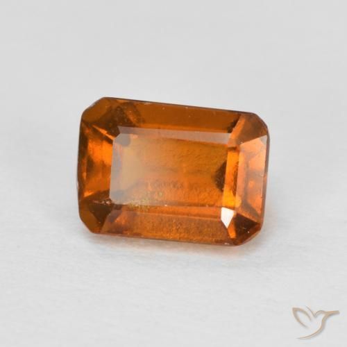 granada hessonita Laranja médio-escuro Natural 1.43ct, Corte Octógono / Esmeralda, VS-SI