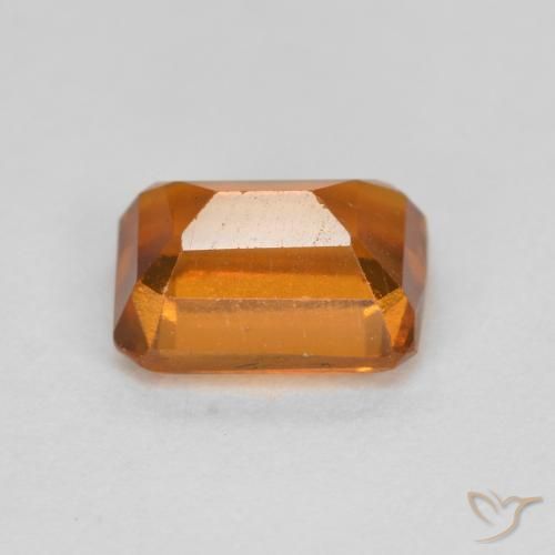 granada hessonita Laranja médio-escuro Natural 1.42ct, Corte Octógono / Esmeralda, VS