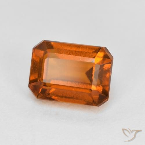1.71ct Natural laranja avermelhado granada hessonita, Corte Esmeralda, VS