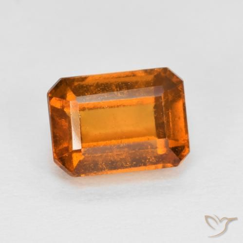 granada hessonita Laranja amarelado Natural 1.49ct, Corte Octógono / Esmeralda, VS
