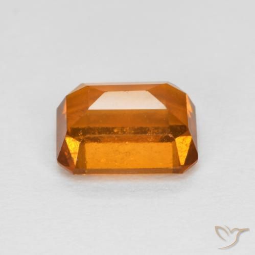 granada hessonita Laranja amarelado Natural 1.49ct, Corte Octógono / Esmeralda, VS
