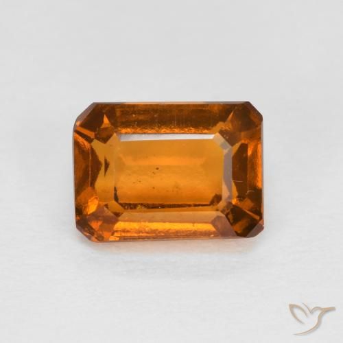 1.48ct Natural Laranja amarelado granada hessonita, Corte Esmeralda, VS
