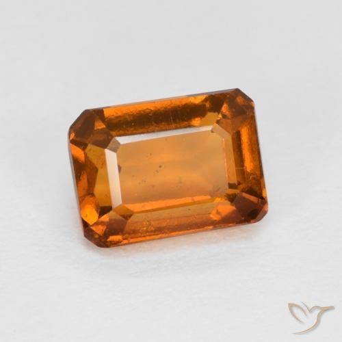 granada hessonita Laranja amarelado Natural 1.48ct, Corte Octógono / Esmeralda, VS