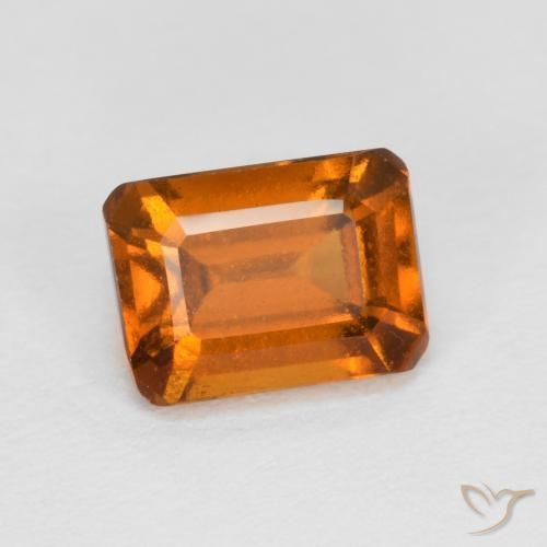 granada hessonita Laranja Médio Natural 1.44ct, Corte Octógono / Esmeralda, VS