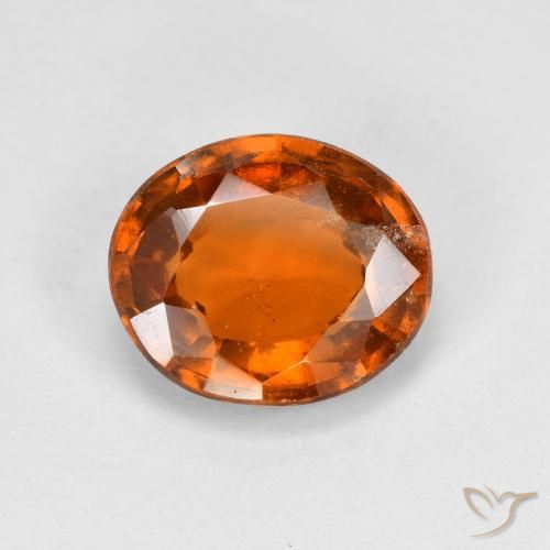 2.45ct Natural Laranja médio-escuro granada hessonita, oval, VVS-VS
