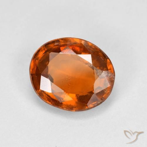 granada hessonita Laranja médio-escuro Natural 2.45ct, oval, VVS-VS