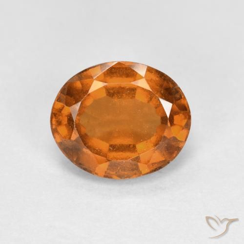 2.07ct Natural Laranja Profundo granada hessonita, oval, VS