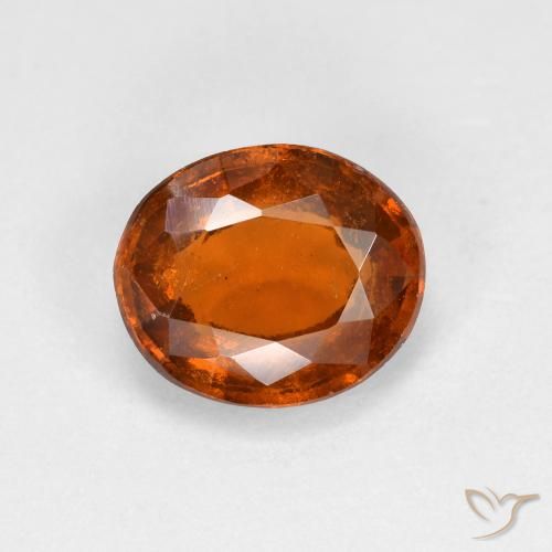 1.62ct Natural Laranja médio-escuro granada hessonita, oval, VS