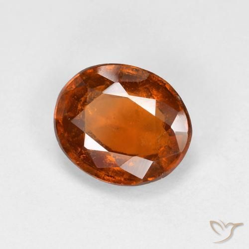 granada hessonita Laranja médio-escuro Natural 1.62ct, oval, VS