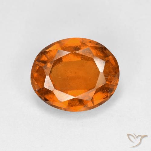2.48ct Natural Laranja médio-escuro granada hessonita, oval, VS