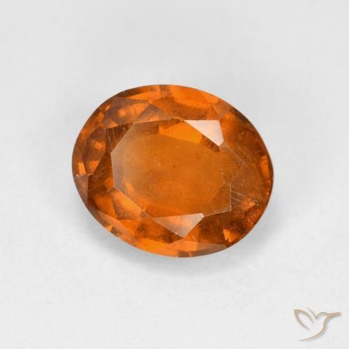 granada hessonita Laranja médio-escuro Natural 2.48ct, oval, VS