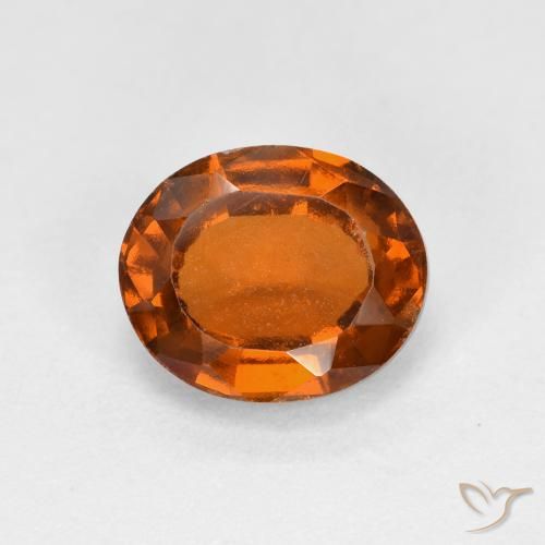 2.14ct Natural Laranja médio-escuro granada hessonita, oval, VS