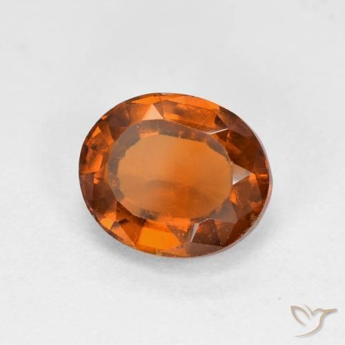 granada hessonita Laranja médio-escuro Natural 2.14ct, oval, VS