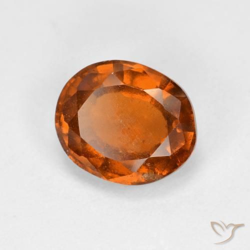 granada hessonita laranja avermelhado Natural 2.01ct, oval, VS