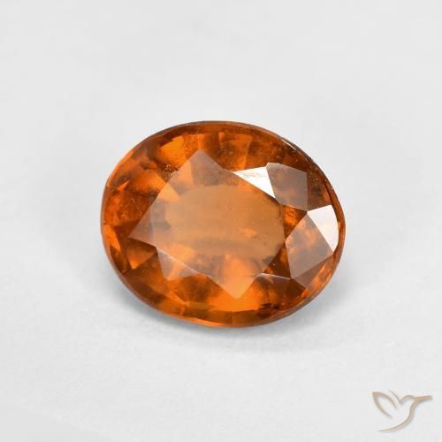 granada hessonita Laranja médio-escuro Natural 1.48ct, oval, VS