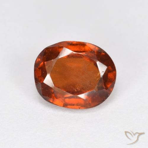 1.43ct Natural Laranja escuro granada hessonita, oval, VS-SI