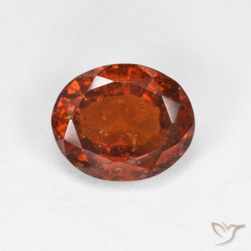 1.58ct Natural Laranja Profundo granada hessonita, oval, VS-SI