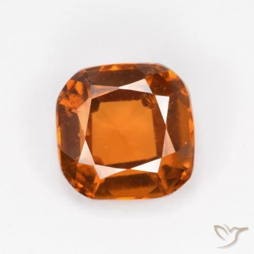 1.69ct Natural Laranja médio-escuro granada hessonita, Almofada, VVS-VS