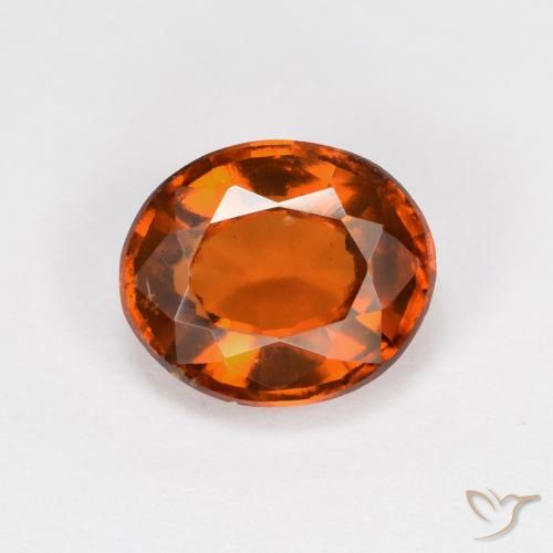 1.62ct Natural Laranja Profundo granada hessonita, oval, VS
