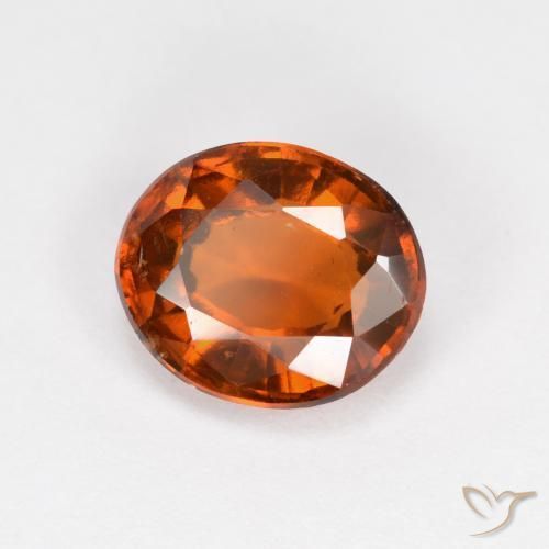 granada hessonita Laranja Profundo Natural 1.62ct, oval, VS