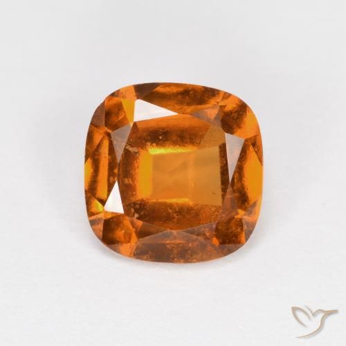 1.55ct Natural Laranja Profundo granada hessonita, Almofada, VS