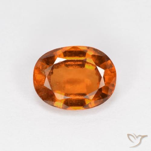 1.66ct Natural Laranja médio-escuro granada hessonita, oval, VS