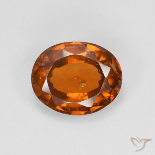 2.25ct Natural Laranja médio-escuro granada hessonita, oval, VS-SI