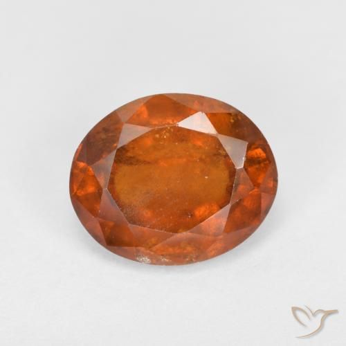 2.54ct Natural laranja avermelhado granada hessonita, oval, VS-SI