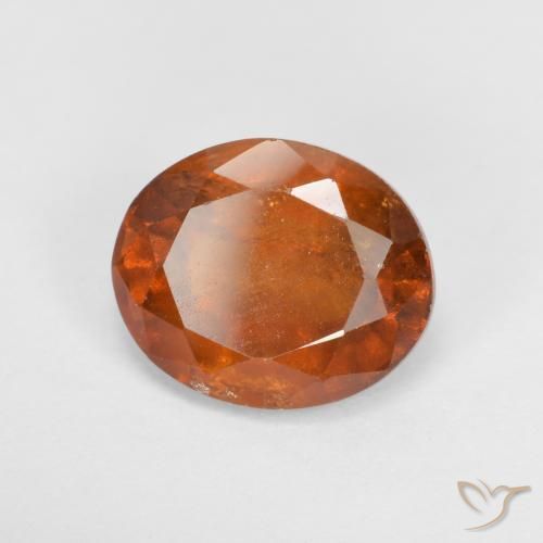 granada hessonita laranja avermelhado Natural 2.54ct, oval, VS-SI