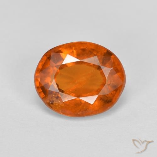2.10ct Natural Laranja Profundo granada hessonita, oval, VS-SI