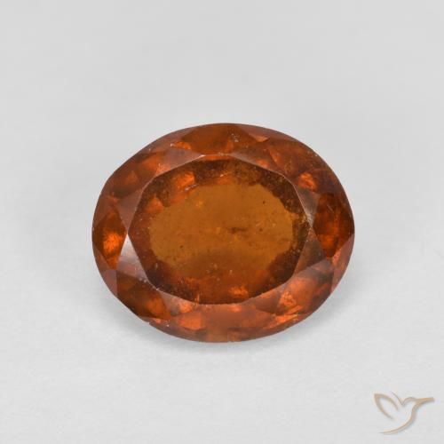2.19ct Natural âmbar laranja granada hessonita, oval, VS-SI