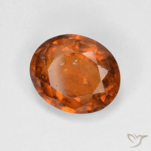 granada hessonita Laranja médio-escuro Natural 2.93ct, oval, VS-SI