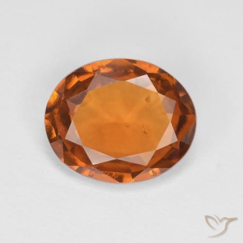 2.08ct Natural Laranja amarelado granada hessonita, oval, VS