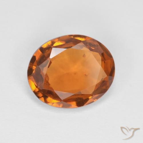 granada hessonita Laranja amarelado Natural 2.08ct, oval, VS