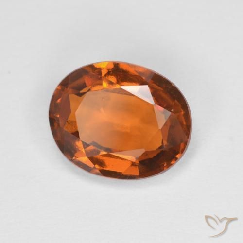 granada hessonita laranja avermelhado Natural 1.89ct, oval, VS