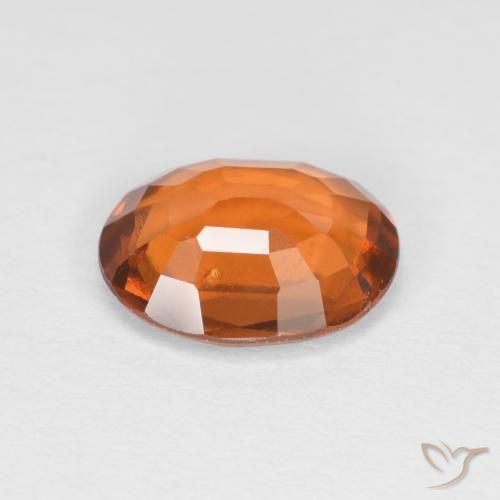 granada hessonita laranja avermelhado Natural 1.89ct, oval, VS