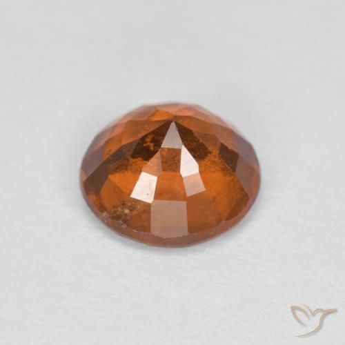 granada hessonita Laranja médio-escuro Natural 0.95ct, Redondo, VS