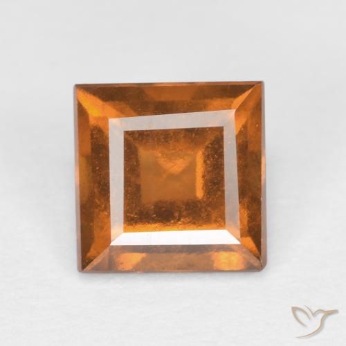 1.42ct Natural Laranja amarelado granada hessonita, Quadrado, VS