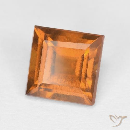 granada hessonita Laranja amarelado Natural 1.42ct, Quadrado, VS