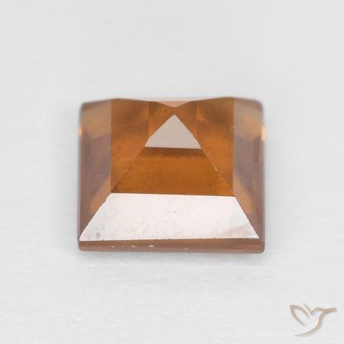 granada hessonita Laranja amarelado Natural 1.42ct, Quadrado, VS
