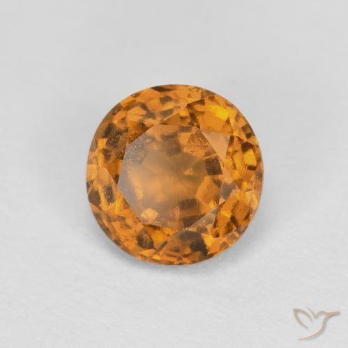 granada hessonita Laranja Médio Natural 0.97ct, Redondo, VS