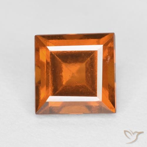 1.47ct Natural Laranja Profundo granada hessonita, Quadrado, VS