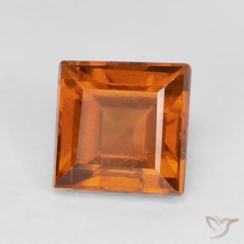granada hessonita Laranja amarelado Natural 1.49ct, Quadrado, VS